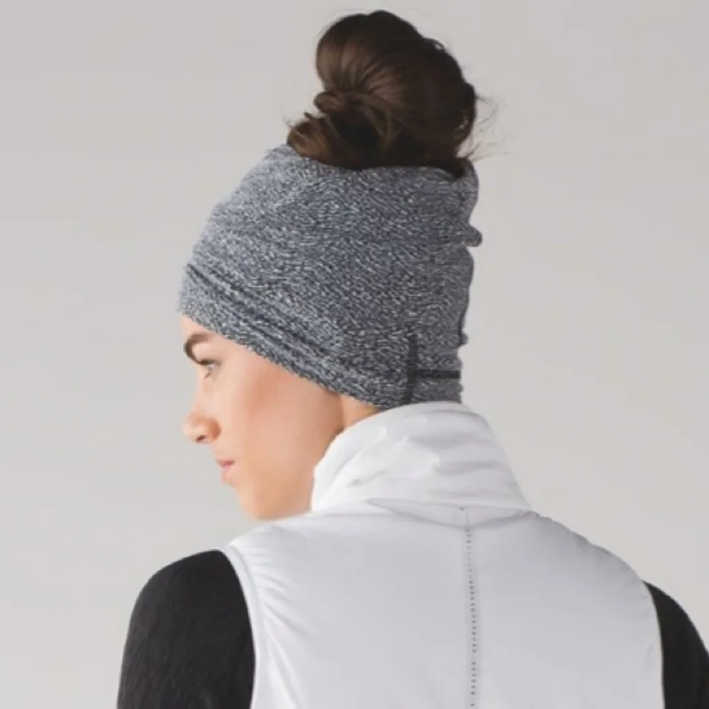 Lululemon Top Knot Toque Open Hat Earwarmer Rulu W9AE1S
